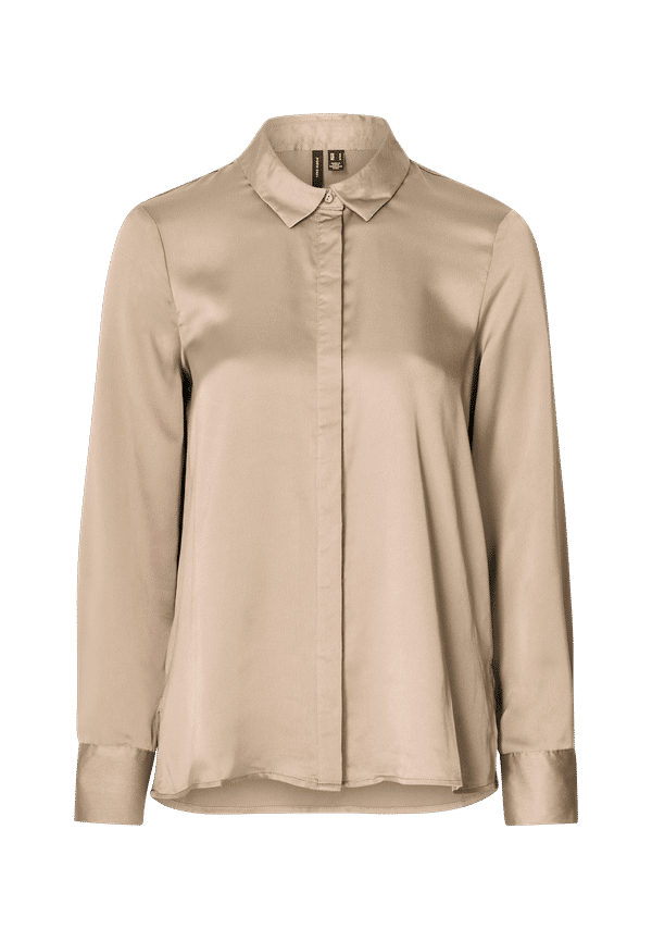 Vero Moda - Blus vmTyra Rie LS Shirt Wvn - Brun - 34