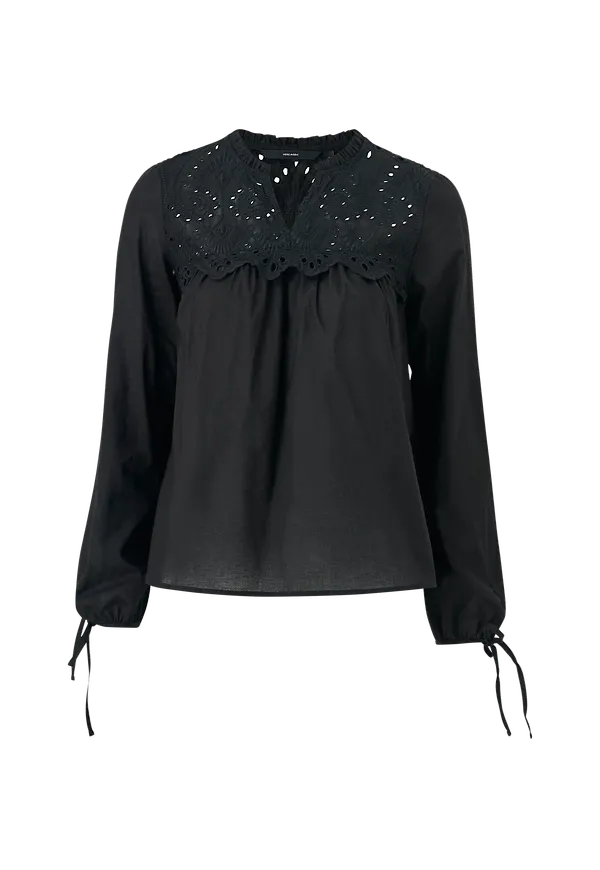 Vero Moda - Blus vmVay LS Top Wvn - Svart
