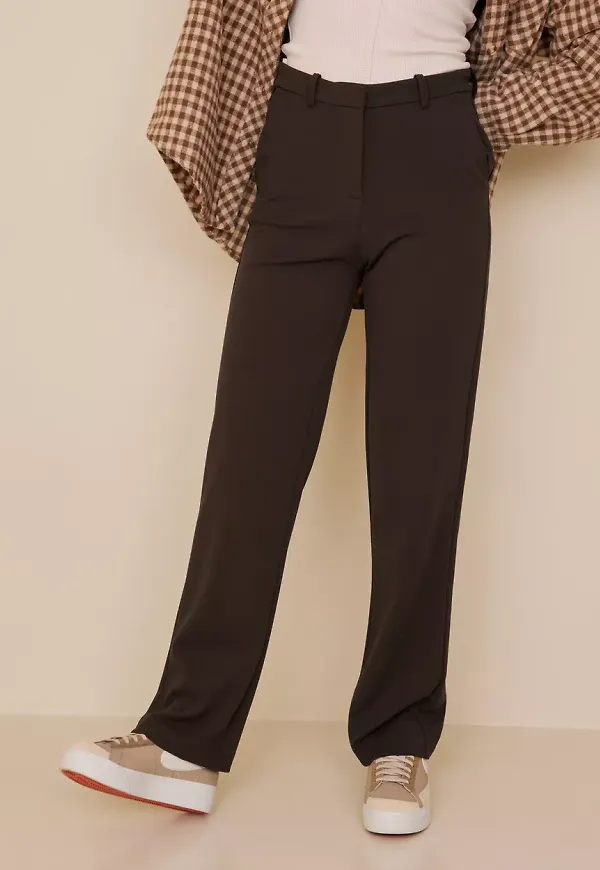 Vero Moda - Byxor - Coffee Bean - Vmzamira Mr Slim Straight Pant Ga N - Byxor