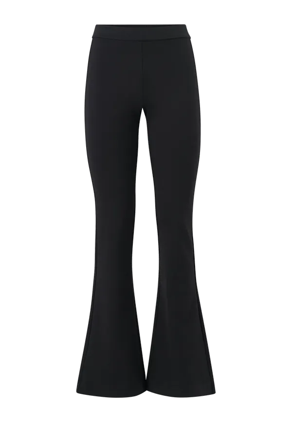 Vero Moda - Byxor vmKamma NW Flared Jersey Pant - Svart