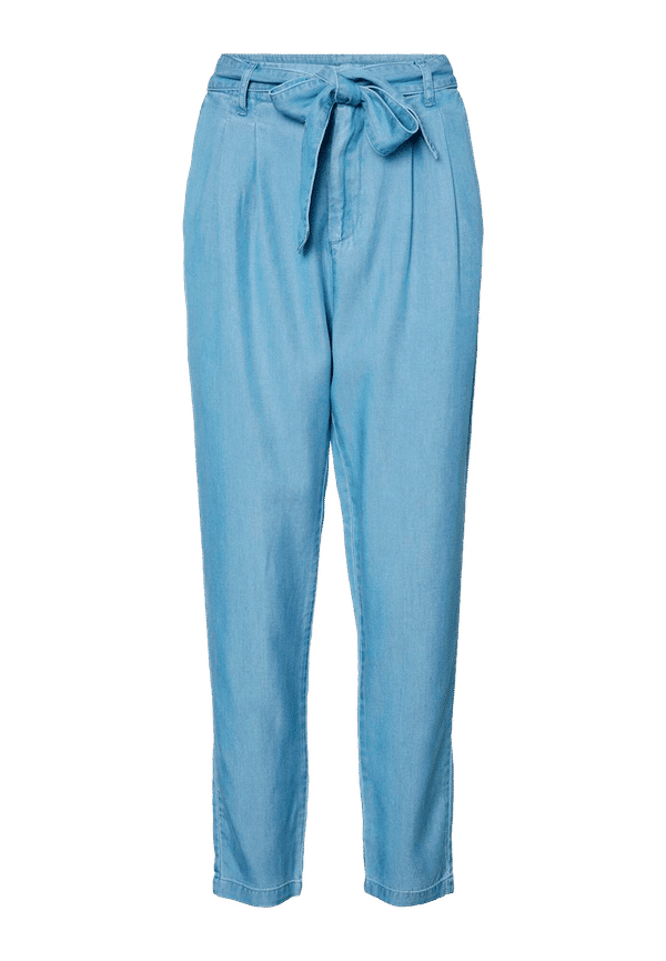 Vero Moda - Byxor vmMia HR Loose Tie Pant - Blå