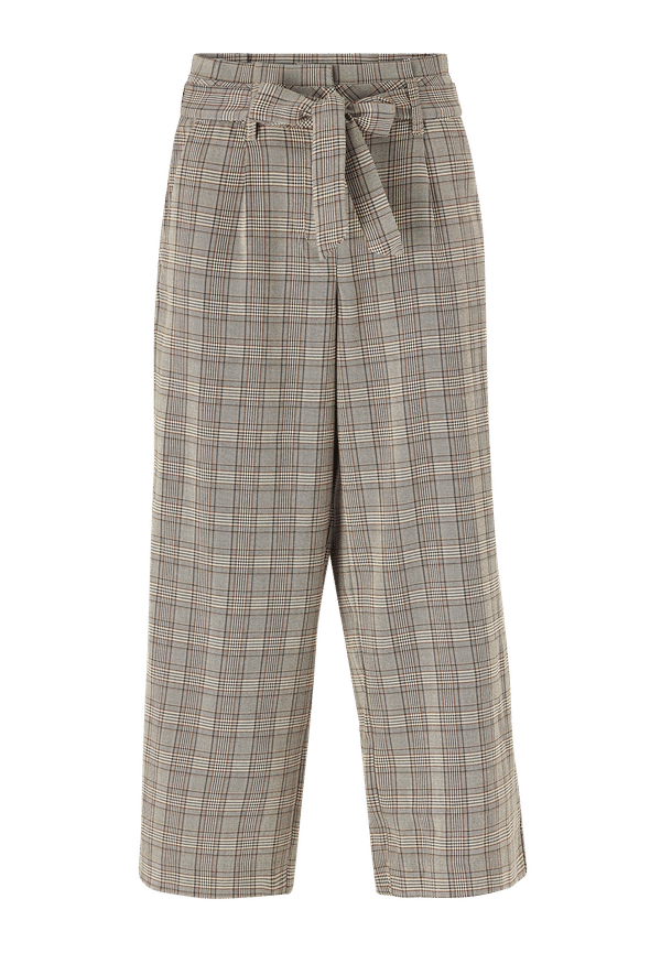 Vero Moda - Culottebyxor vmCoco HW Culotte Paperbag Check - Grå