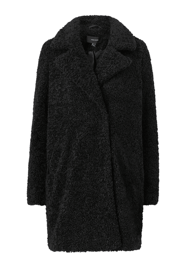 Vero Moda - Fuskpäls vmKylie Long Teddy Jacket - Svart