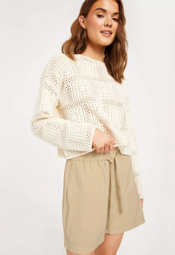 Vero Moda - Irish Cream - Vmcarmen Hw Loose Shorts Noos