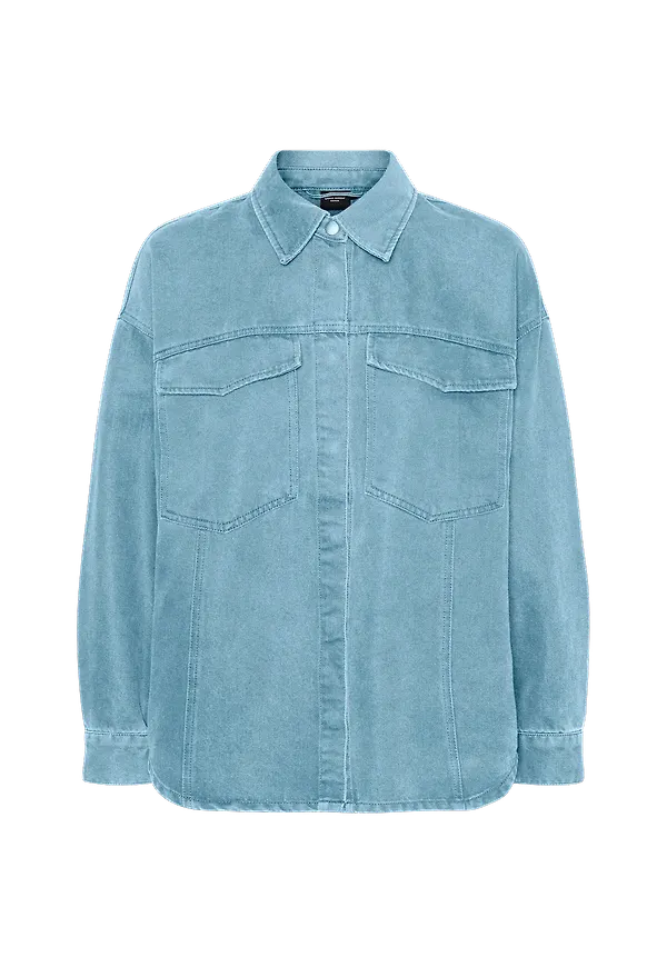 Vero Moda - Jeansskjorta vmPaloma LS Oversized Shirt - Blå - 34