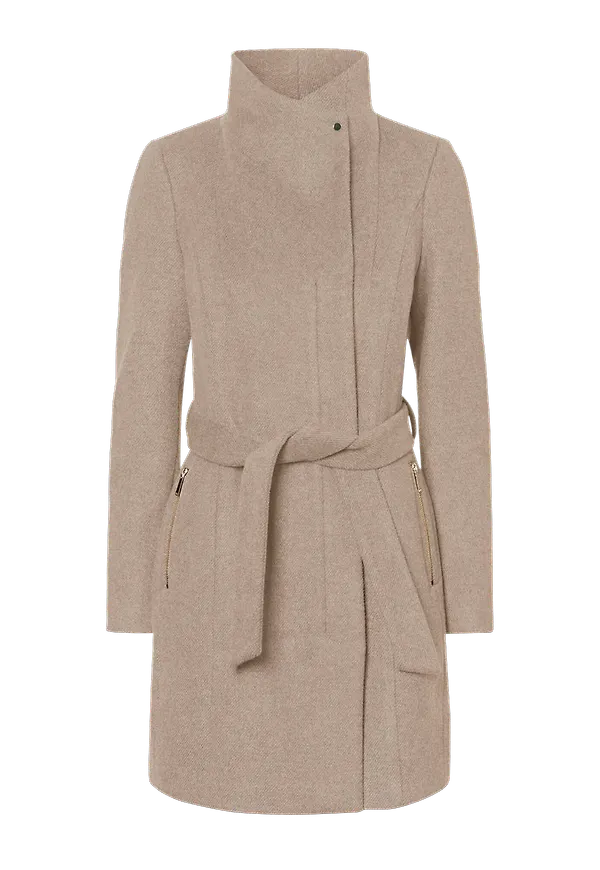 Vero Moda - Kappa vmTwodope Belt 3/4 Wool Jacket - Brun