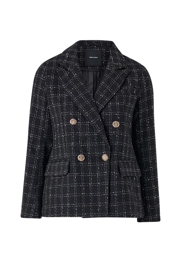 Vero Moda - Kavaj vmJilliv Check LS Slim Blazer - Svart - 40