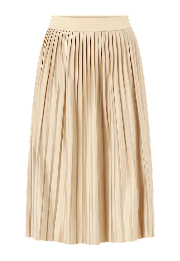 Vero Moda - Kjol vmLexi H/W Pleat Calf Skirt - Beige
