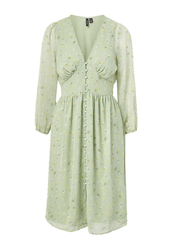 Vero Moda - Klänning vmLoula 7/8 Smock Blk Dress - Beige