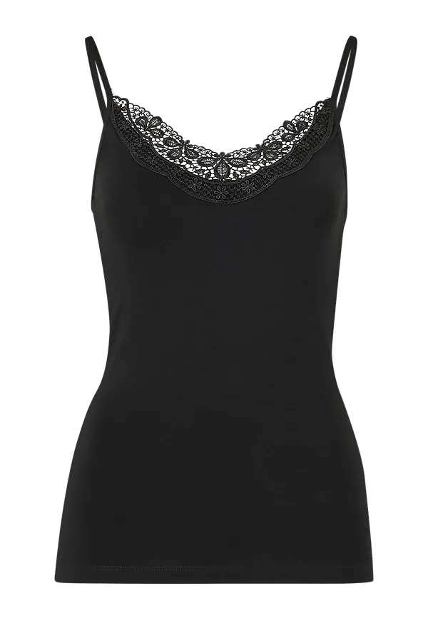 Vero Moda - Linne vmInge Lace Singlet - Svart