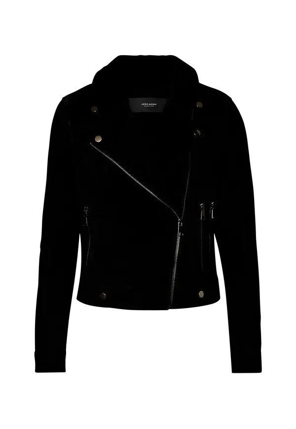Vero Moda - Mockajacka vmRoycesalon Short Suede Jacket - Svart