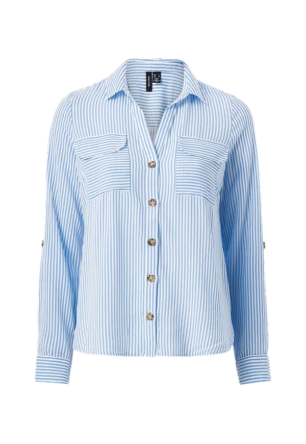 Vero Moda - Skjorta vmBumpy L/S Shirt - Vit - 36/38