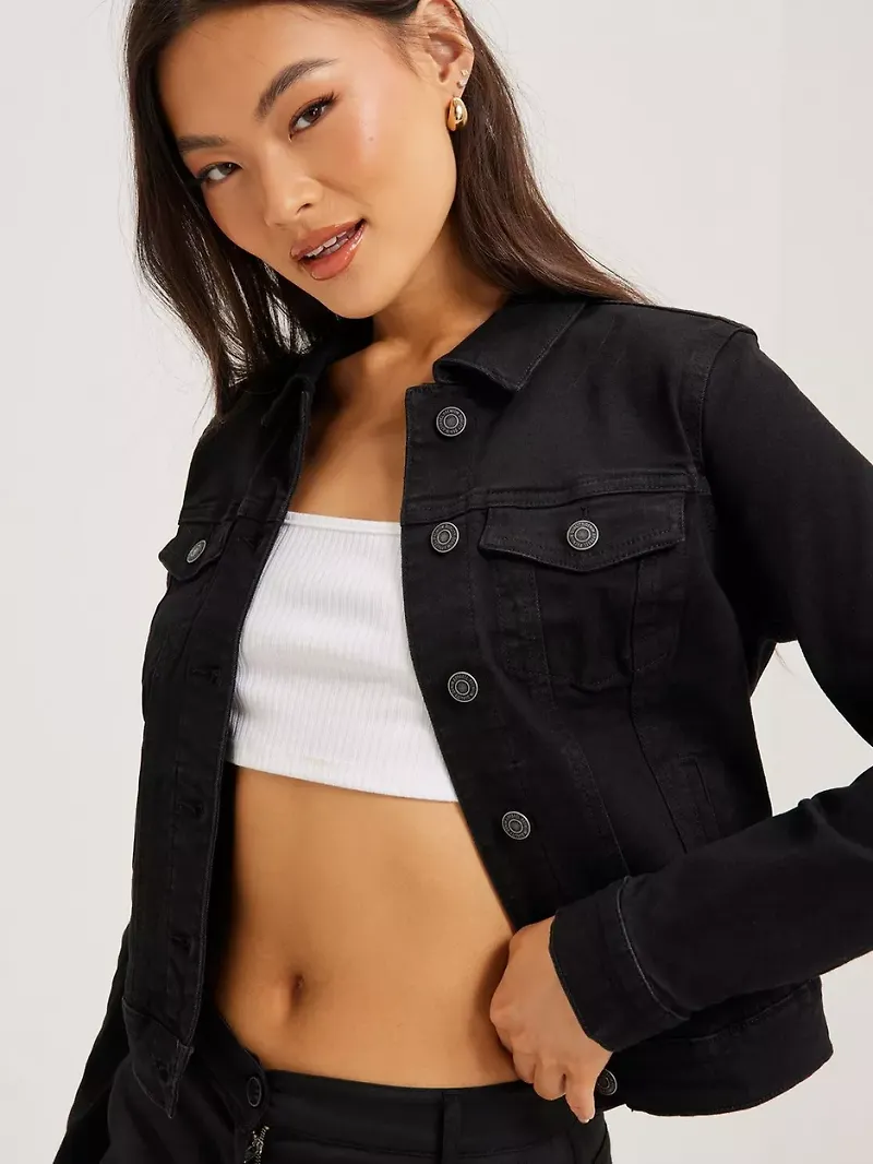 Vero Moda - Svart - Vmhot Soya Ls Denim Jacket Mix Noos