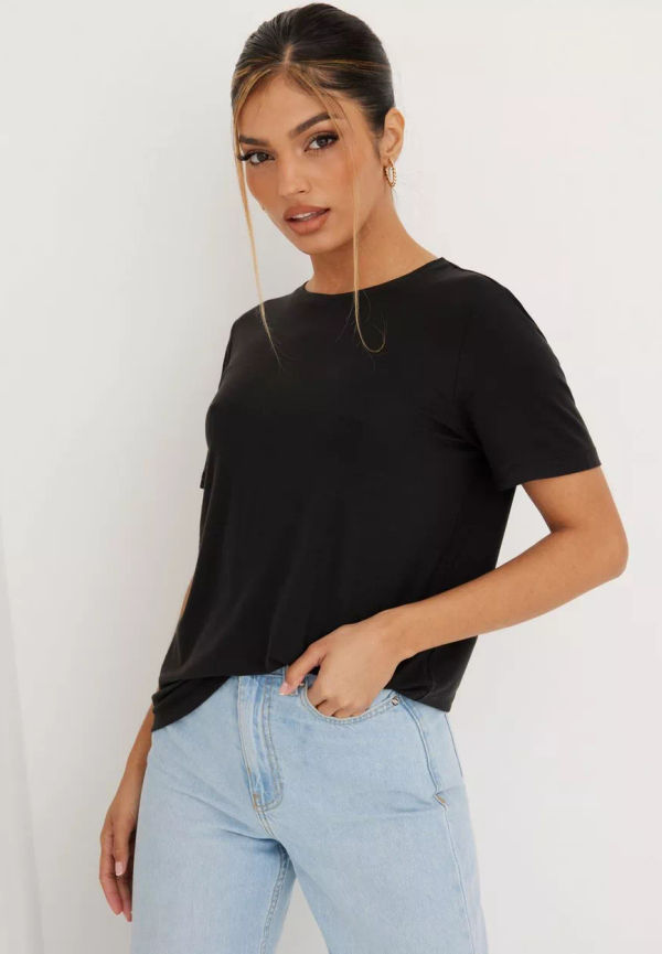 Vero Moda - T-shirts - Black - Vmava Ss Top Vma Noos - Toppar & T-shirts - T-shirts