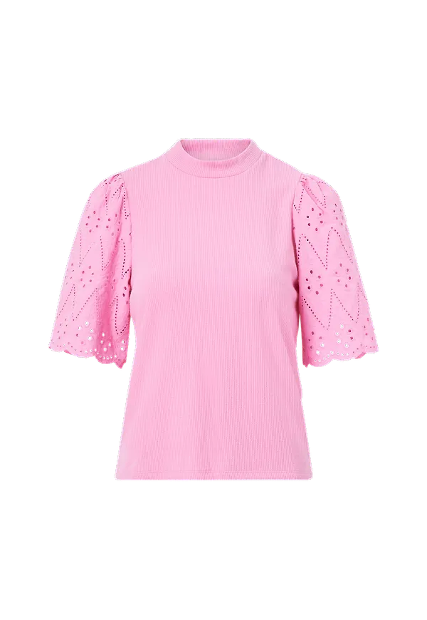 Vero Moda - Topp vmAlfie 2/4 Embroidery Top - Rosa