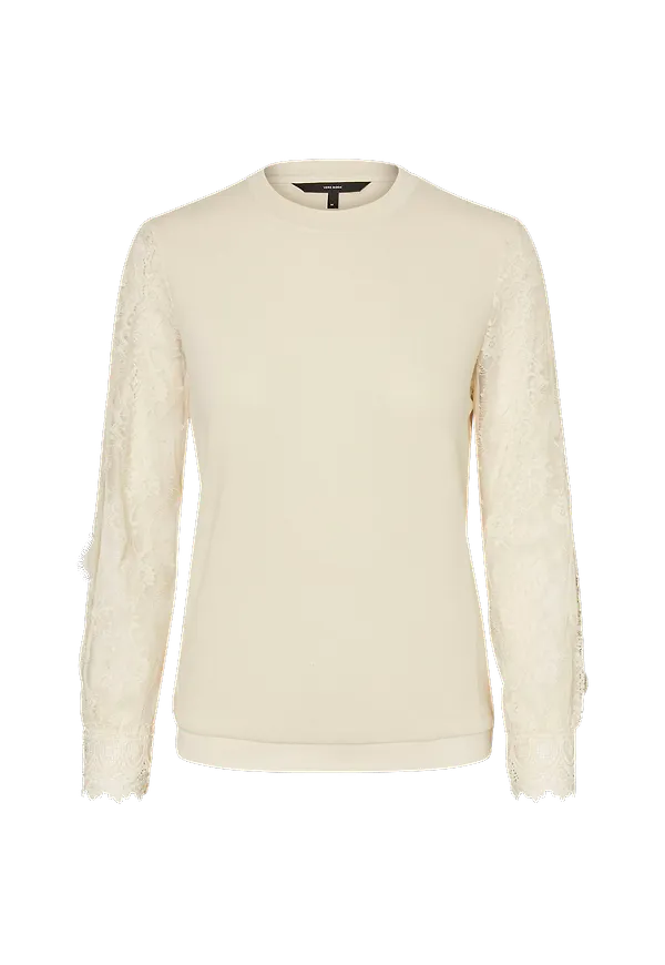 Vero Moda - Topp vmMonal LS Top - Natur - 34/36