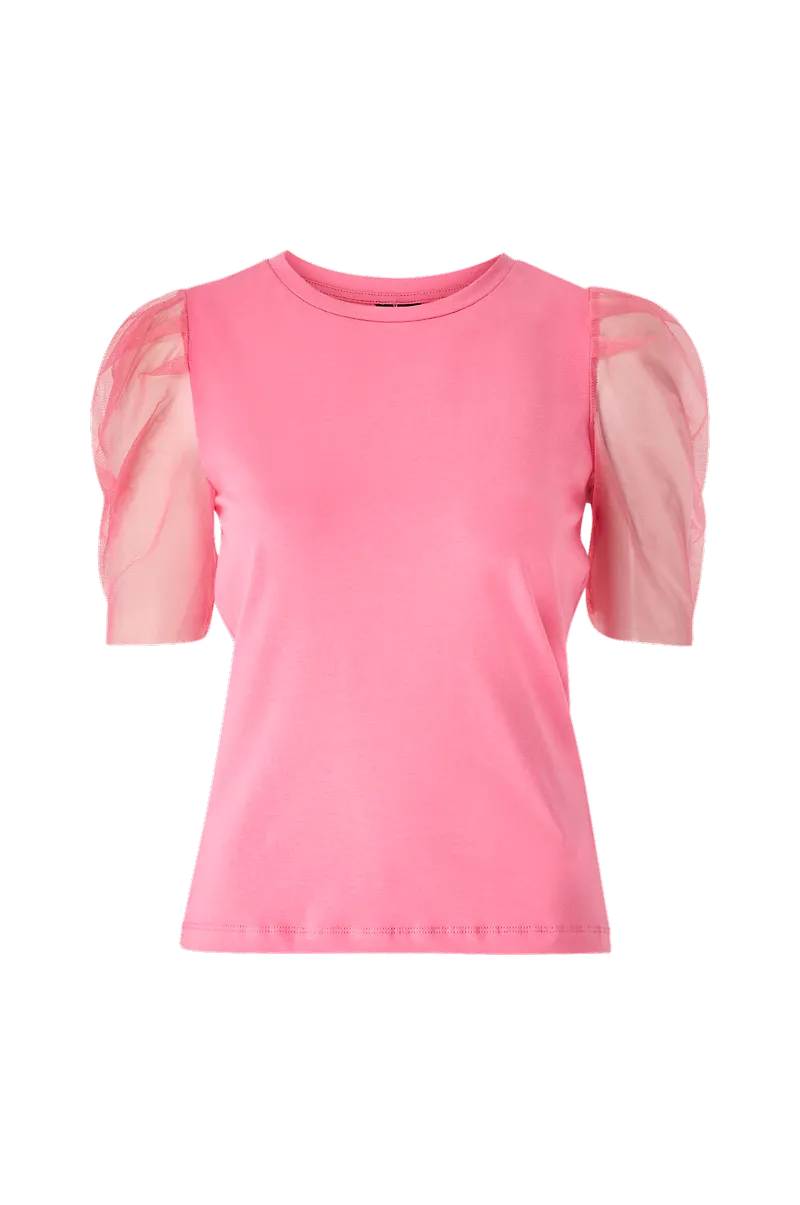 Vero Moda - Topp vmPanda S/S Mesh Blouse Vip - Rosa