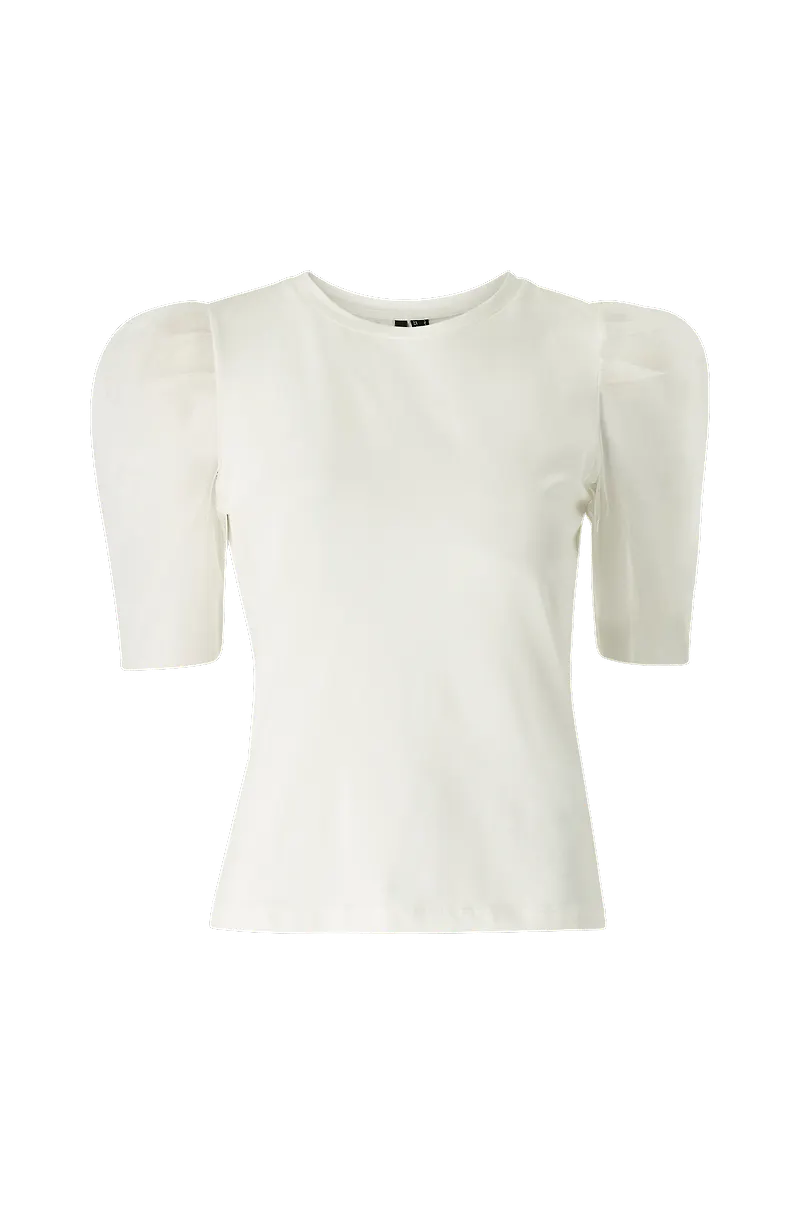 Vero Moda - Topp vmPanda S/S Mesh Blouse Vip - Vit