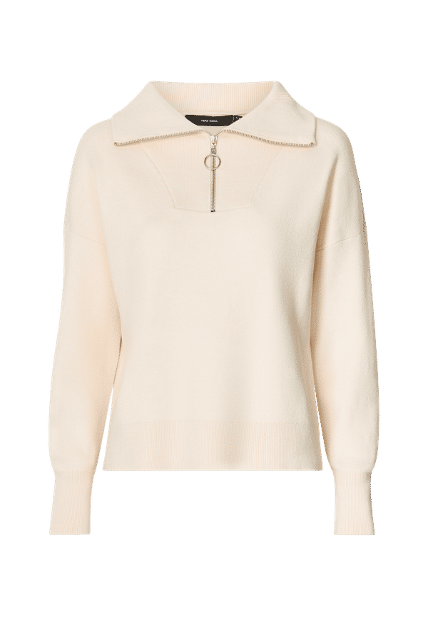 Vero Moda - Tröja vmSaba Stripe LS Highneck Blouse - Natur