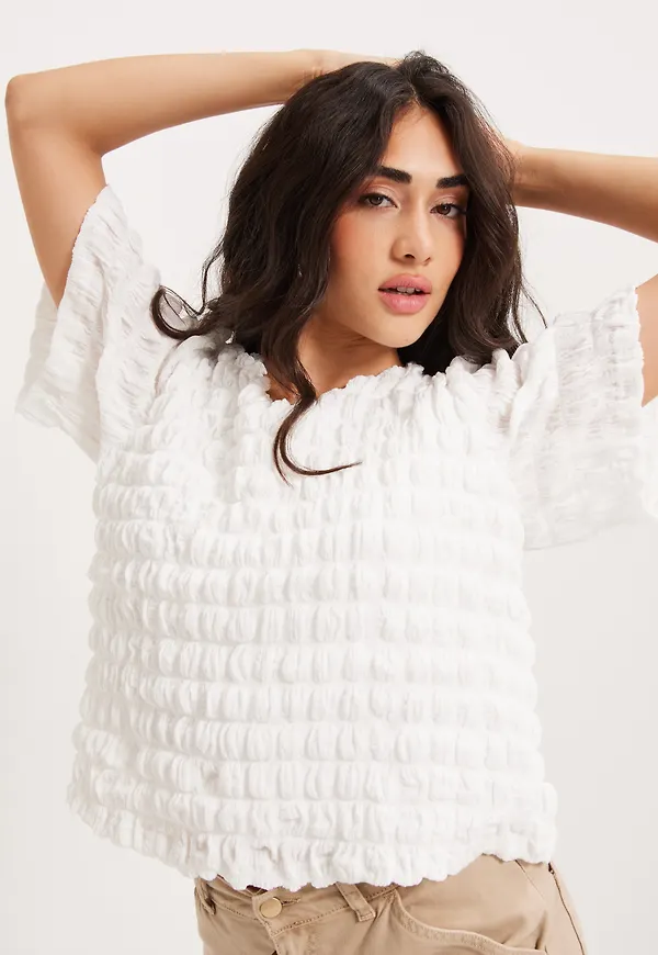 Vero Moda - Vardagsblusar - Vmvicci Ss O-Neck Short Top Vma - Blusar & Skjortor - Everyday blouses