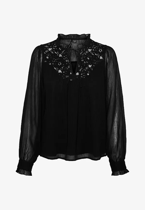 Vero Moda - Blus vmGaby LS Top - Svart