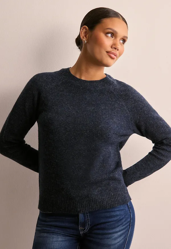 Vero Moda - Blå - Vmdoffy Ls O-Neck Blouse Ga Noos