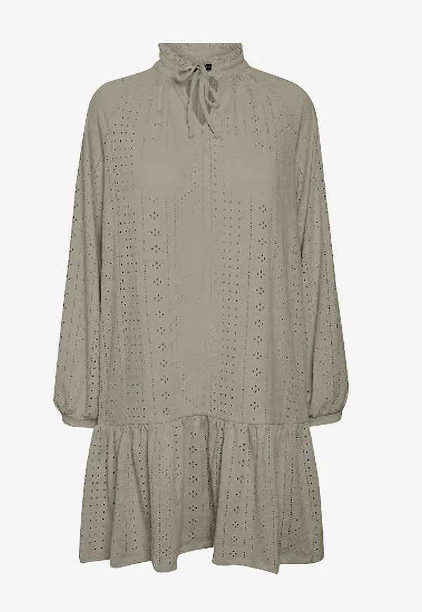 Vero Moda - Klänning vmBilli LS Short Dress - Grå