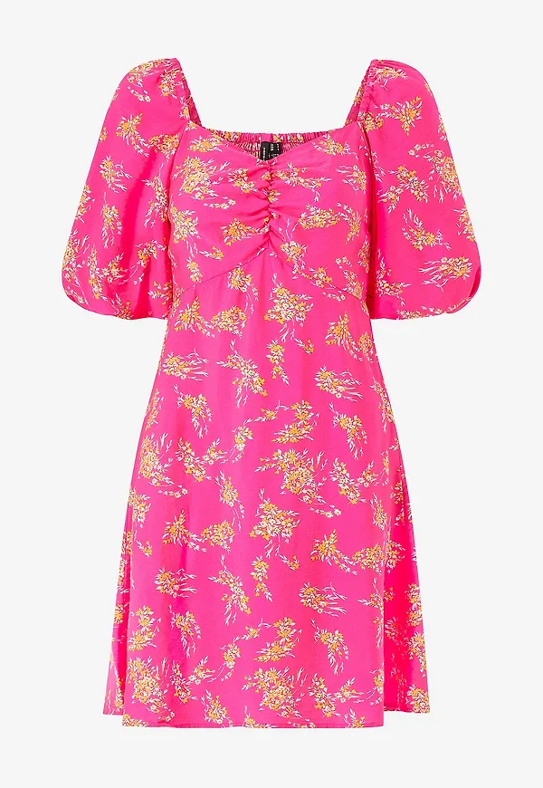 Vero Moda - Klänning vmHia Anea 2/4 Short Dress Wvn - Rosa