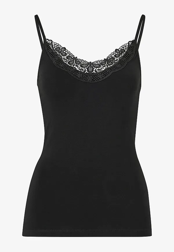 Vero Moda - Linne vmInge Lace Singlet - Svart