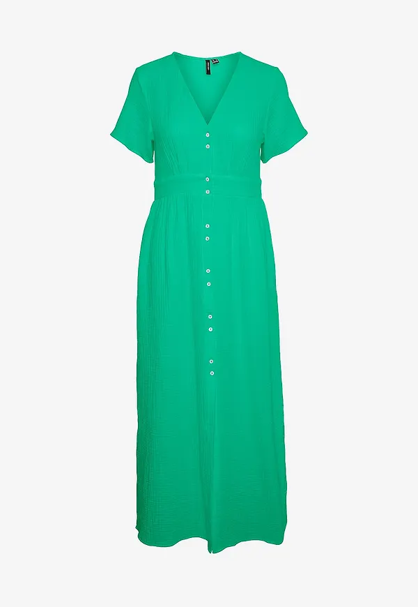 Vero Moda - Maxiklänning vmNatali SS Ankle Dress Wvn - Grön