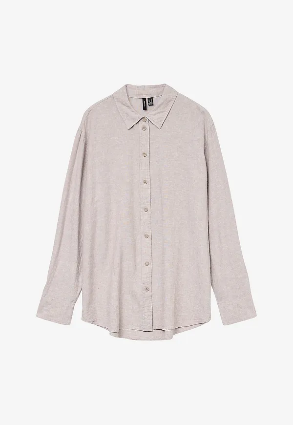 Vero Moda - Skjorta vmLinn LS Shirt Wvn - Beige