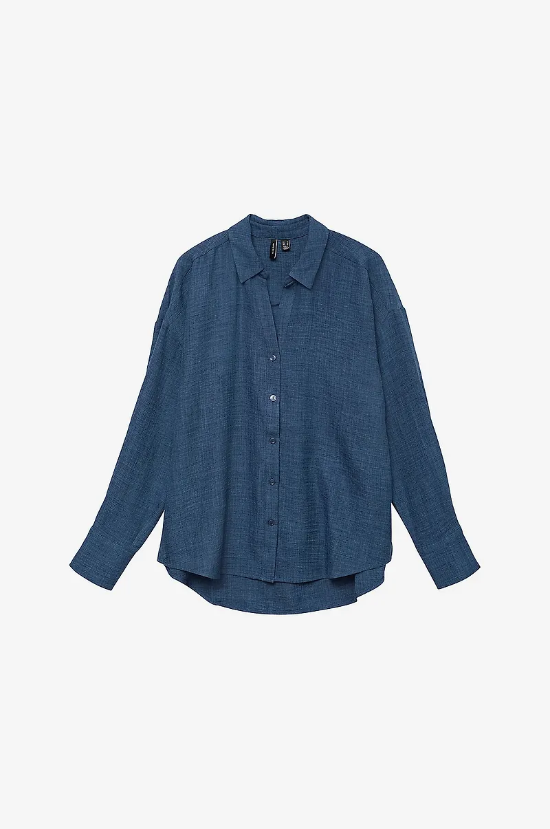 Vero Moda - Skjorta vmMelaney Queeny LS Shirt - Blå