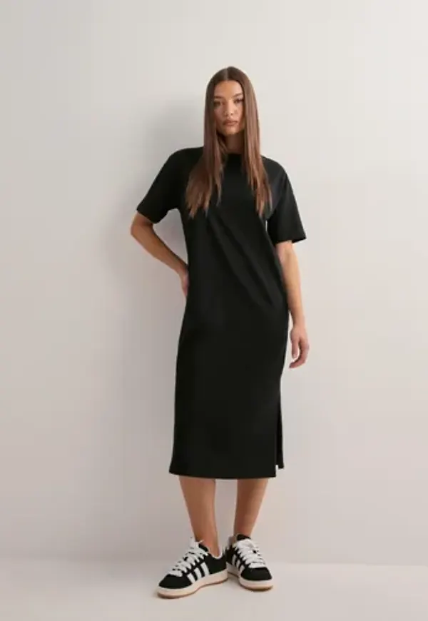 Vero Moda - Svart - Vmmolly Ss Oversize Calf Dress Noos