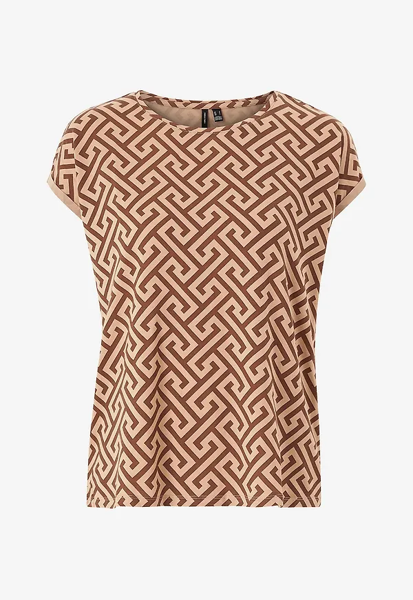 Vero Moda - Topp vmAva Plain SS Top - Brun