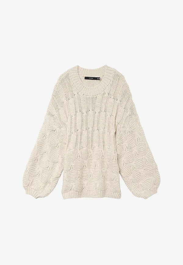 Vero Moda - Tröja vmCaitlin LS Knit Pullover Exp - Vit