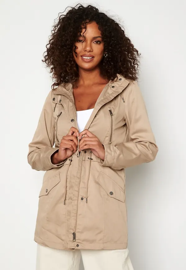 VERO MODA Abbyfanna Parka Silver Mink M