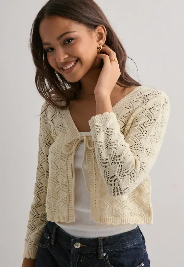 Vero Moda - Beige - Vmnewverena 3/4 V-Neck Cardigan Boo