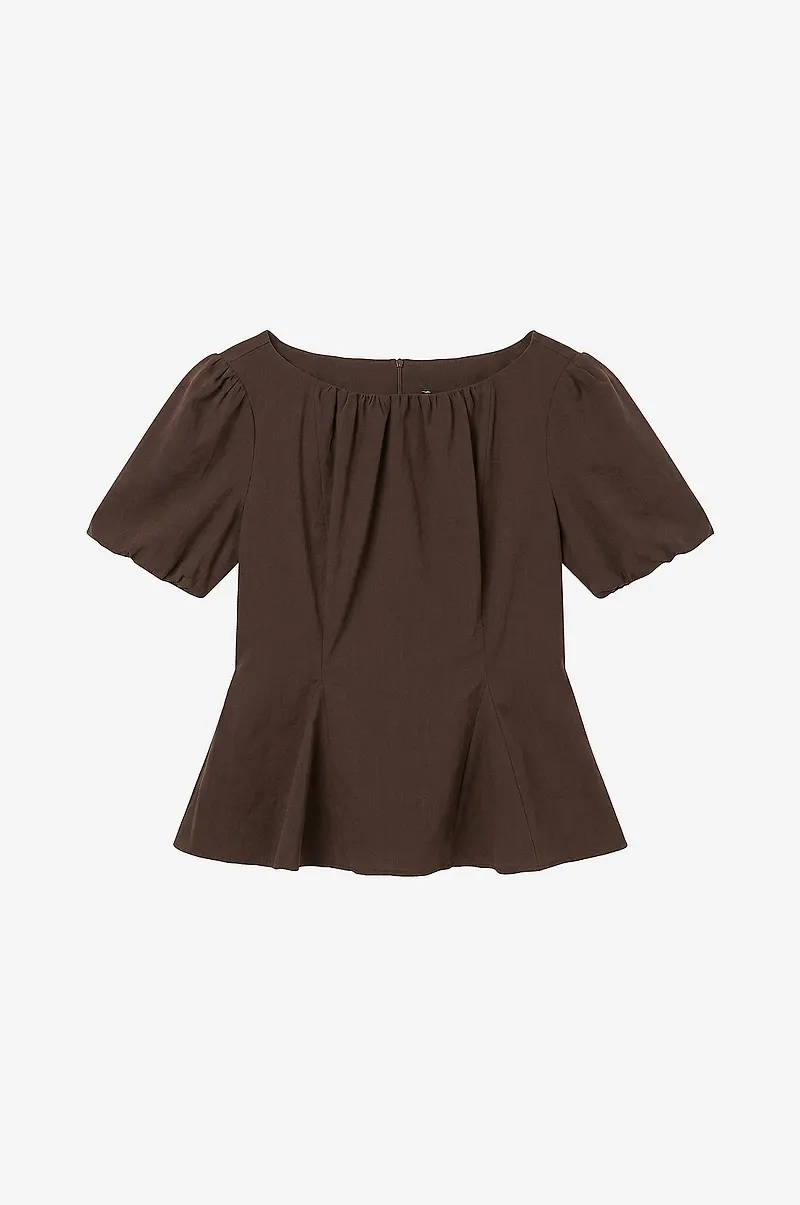 Vero Moda - Blus Vmnadi Ss Top Jrs Exp - Brun