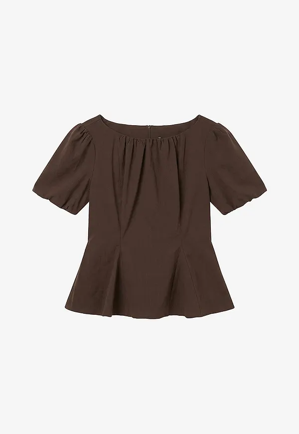 Vero Moda - Blus Vmnadi Ss Top Jrs Exp - Brun