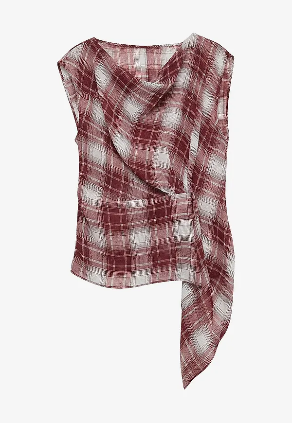 Vero Moda - Blus Vmphoenix Sl Knot Asm Top Wvn Exp - Röd