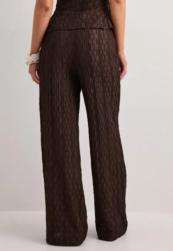 Vero Moda - Brun - Vmtamina Mw Wide Pant Jrs Exp