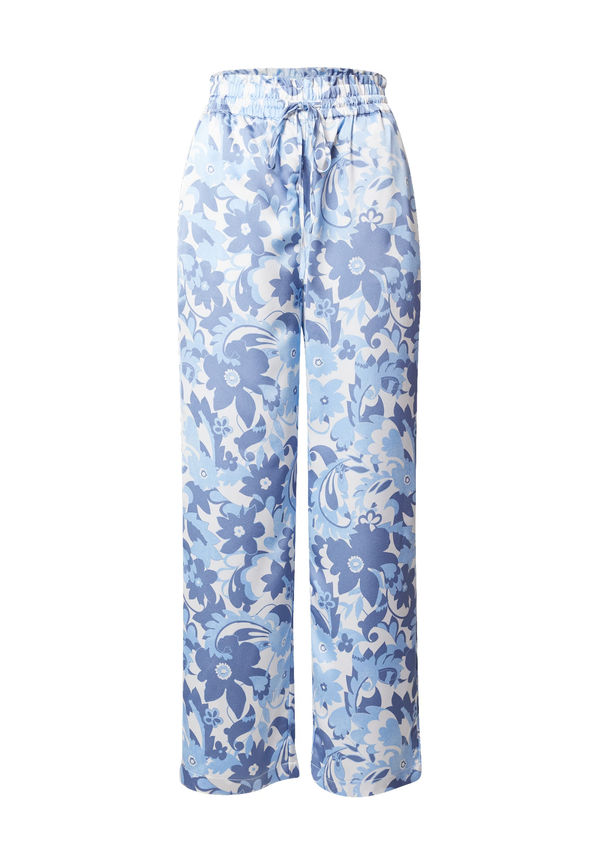 VERO MODA Byxa 'ULLA' duvblå / ljusblå / vit