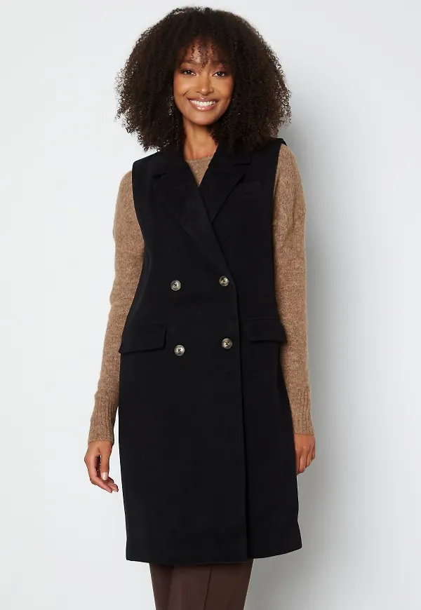 VERO MODA Calakatie Long Waistcoat Black M
