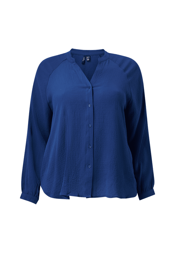 Vero Moda Curve - Blus vmEvi Aya LS Shirt Wvn Curve - Röd