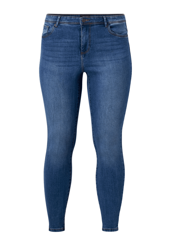 Vero Moda Curve - Jeans vmTanya MR S Piping VI349 GA Curve - Blå