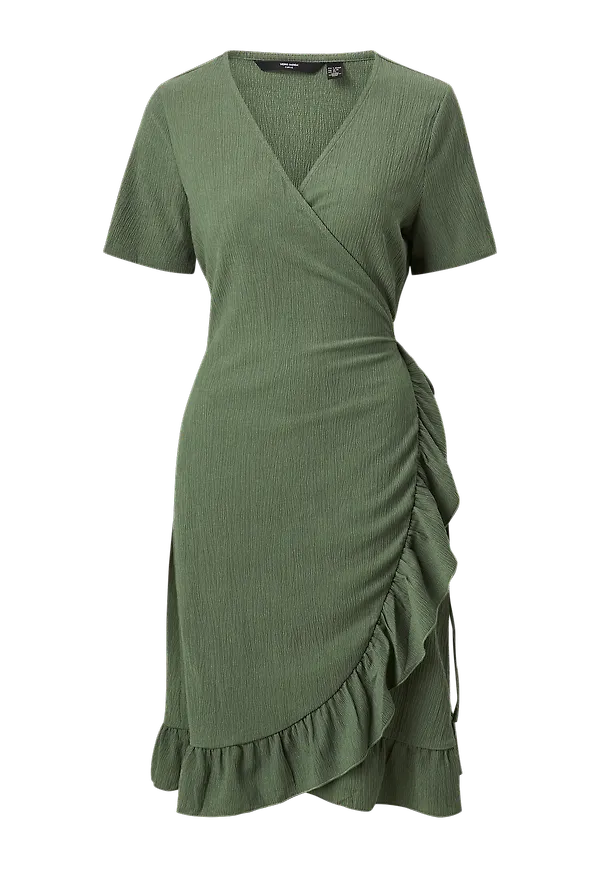 Vero Moda Curve - Klänning vmHay Short Dress - Grön - 46/48