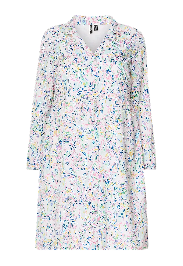Vero Moda Curve - Klänning vmKathrine LS Blk Shirt Dress - Grön