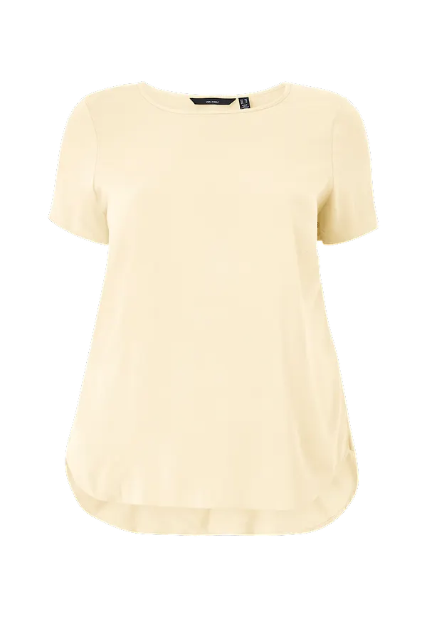 Vero Moda Curve - Topp vmBecca Plain SS Top Curve Noos - Vit - 54
