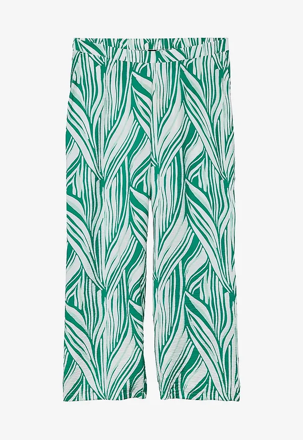 Vero Moda Curve - Byxa vmcJosie HW Wide Wvn GA Cur - Grön