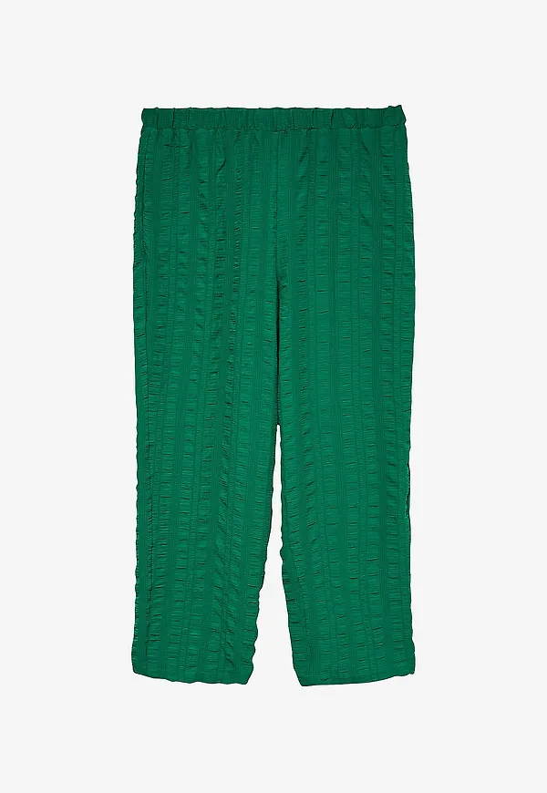 Vero Moda Curve - Byxa vmcNoella HW Straight Wvn Cur - Grön